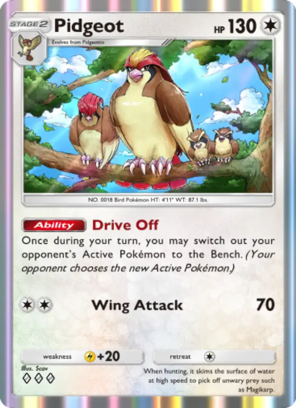 Pidgeot Rare rarity Genetic Apex Pokémon card price