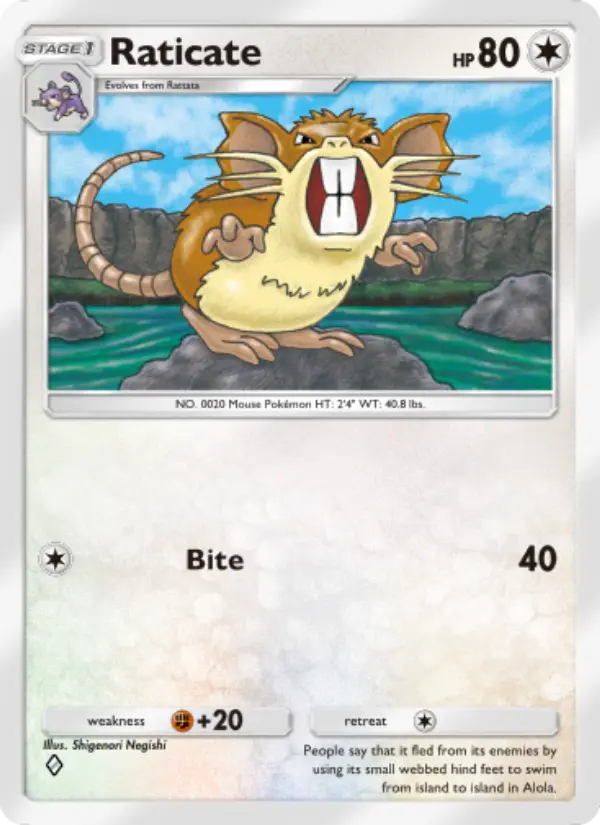 Raticate Rare rarity Genetic Apex Pokémon card price