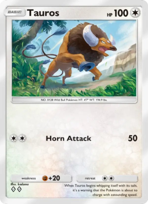 Tauros Rare rarity Genetic Apex Pokémon card price