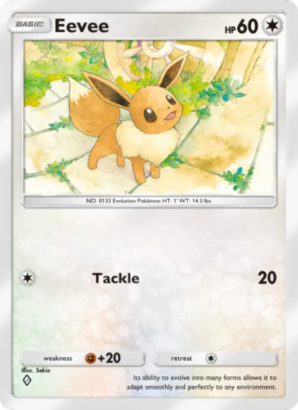 Eevee Rare rarity Genetic Apex Pokémon card price