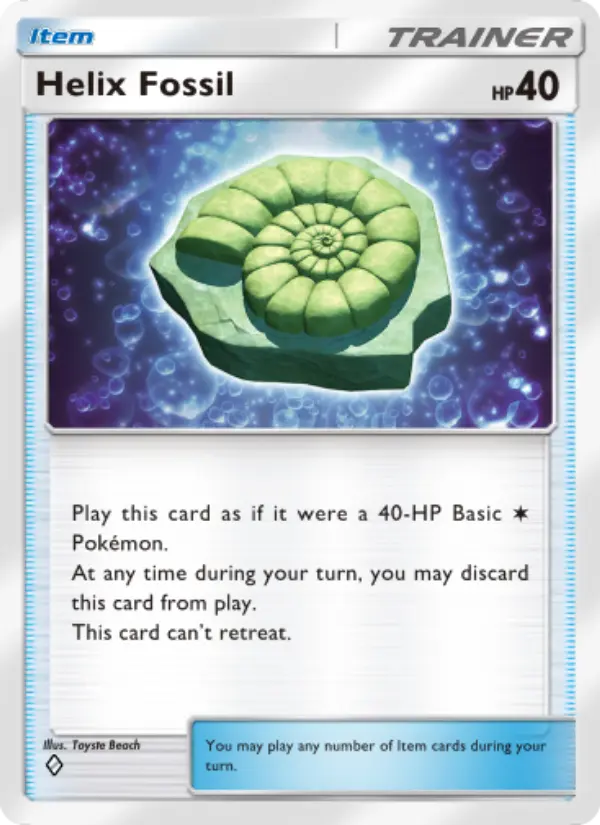Helix Fossil Rare rarity Genetic Apex Pokémon card price