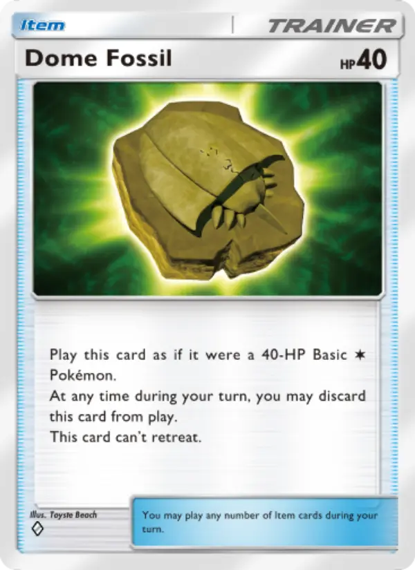 Dome Fossil Rare rarity Genetic Apex Pokémon card price