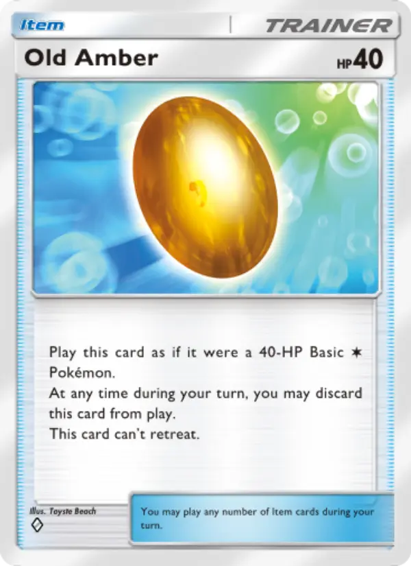 Old Amber Rare rarity Genetic Apex Pokémon card price