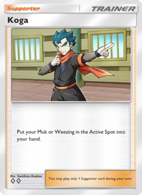 Koga Rare rarity Genetic Apex Pokémon card price