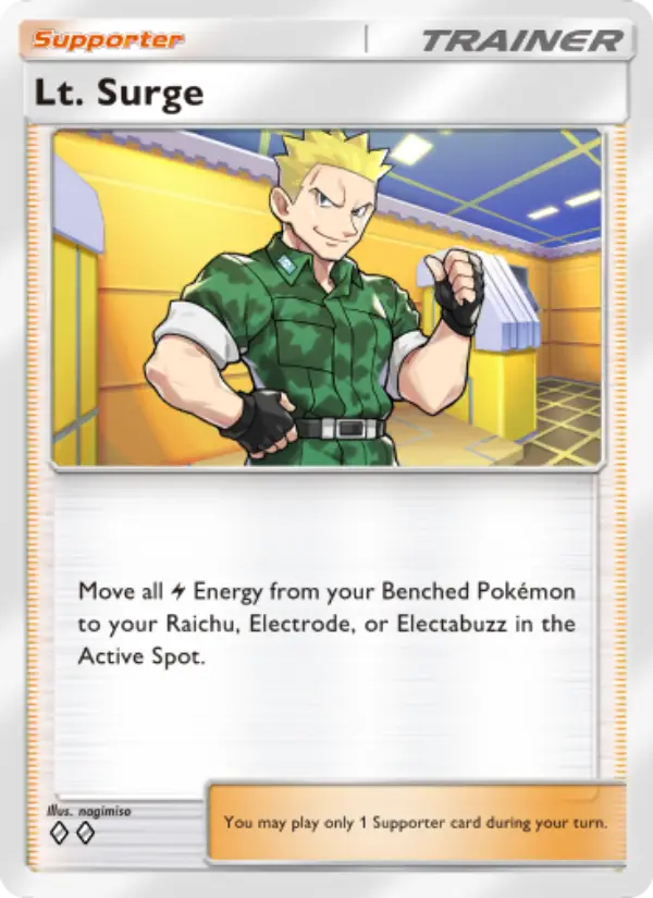 Lt. Surge Rare rarity Genetic Apex Pokémon card price
