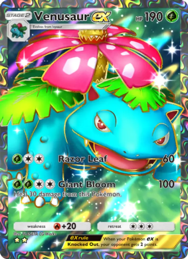 Venusaur ex Secret Rare rarity Genetic Apex Pokémon card price
