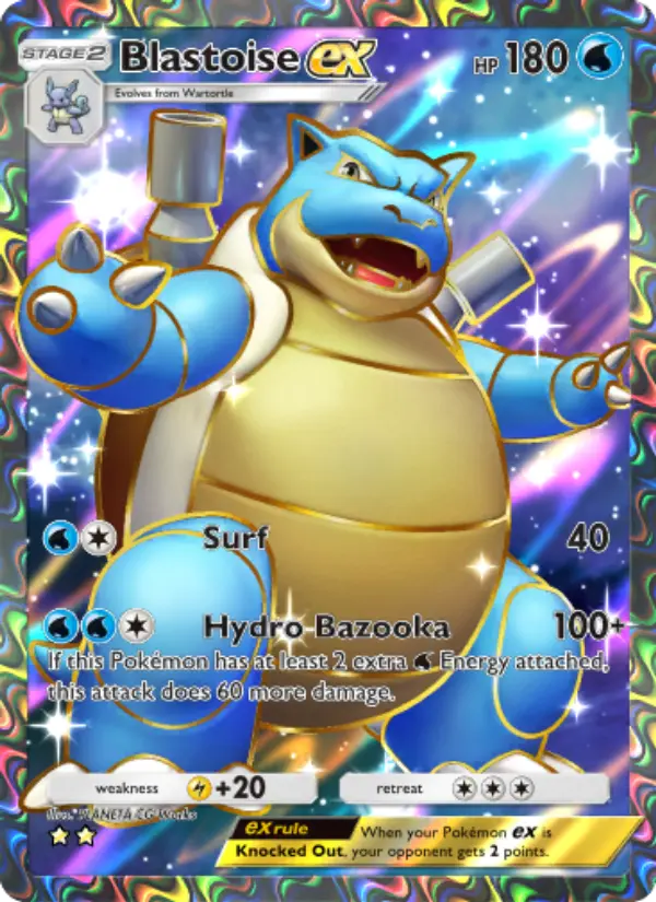 Blastoise ex Secret Rare rarity Genetic Apex Pokémon card price