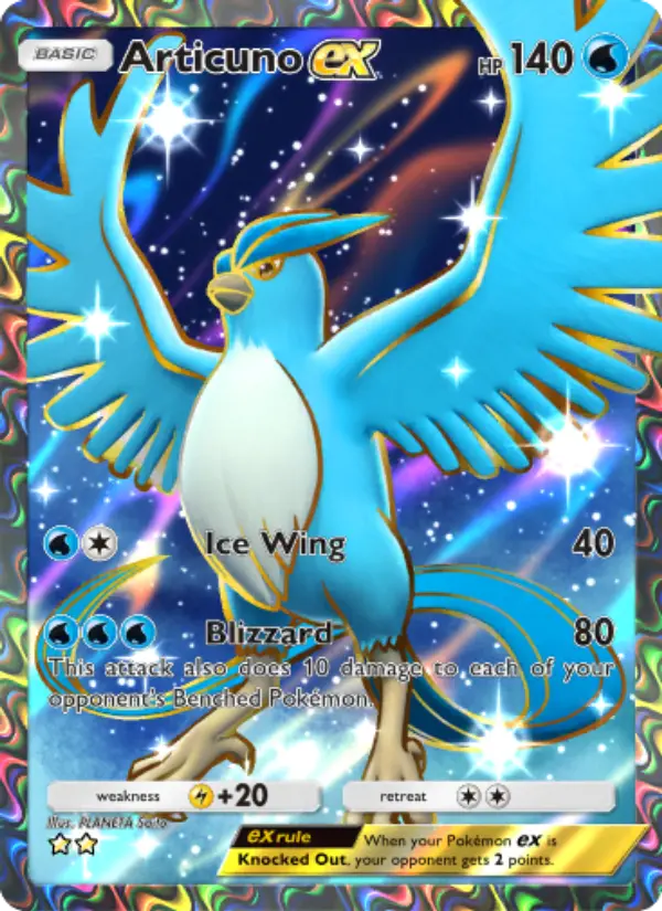 Articuno ex Secret Rare rarity Genetic Apex Pokémon card price