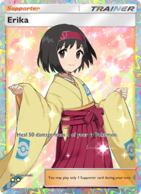 Erika Secret Rare rarity Genetic Apex Pokémon card price