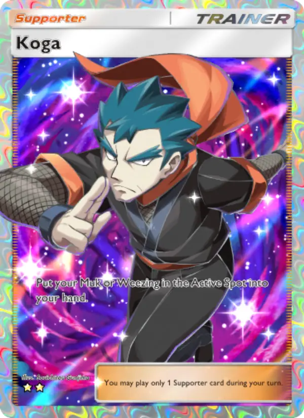 Koga Secret Rare rarity Genetic Apex Pokémon card price