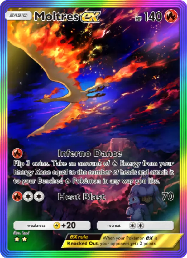 Moltres ex Secret Rare rarity Genetic Apex Pokémon card price