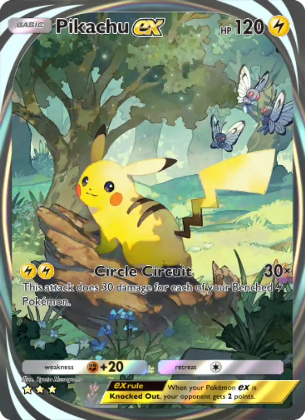 Pikachu ex Secret Rare rarity Genetic Apex Pokémon card price