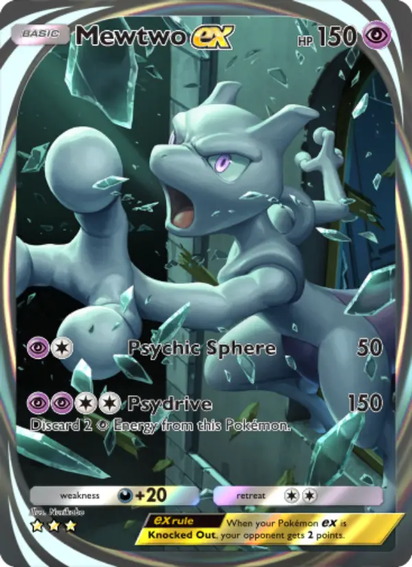 Mewtwo ex Secret Rare rarity Genetic Apex Pokémon card price