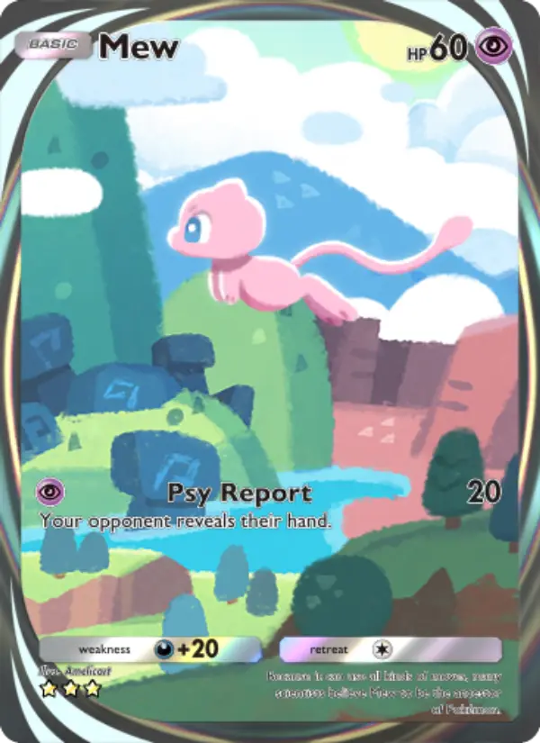 Mew Secret Rare rarity Genetic Apex Pokémon card price