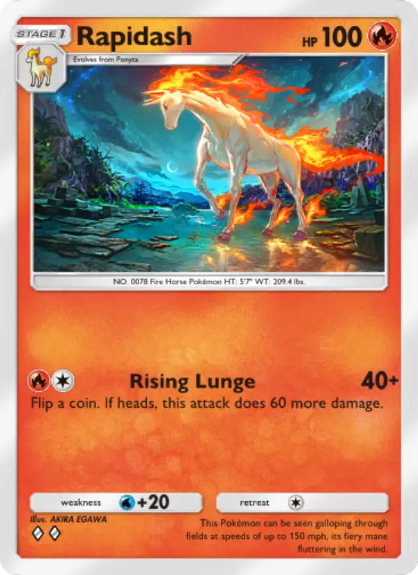 Rapidash Rare rarity Mythical Island Pokémon card price