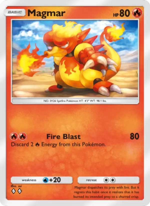 Magmar Rare rarity Mythical Island Pokémon card price