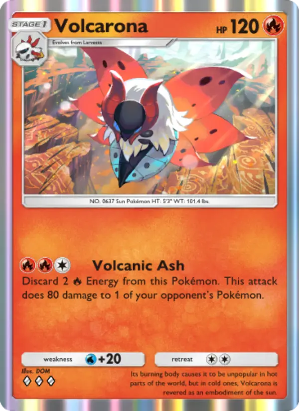 Volcarona Rare rarity Mythical Island Pokémon card price