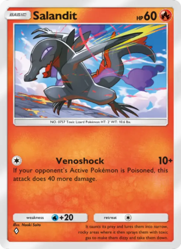 Salandit Rare rarity Mythical Island Pokémon card price