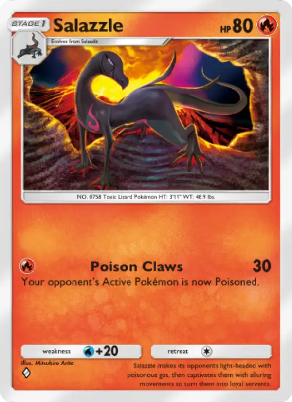 Salazzle Rare rarity Mythical Island Pokémon card price