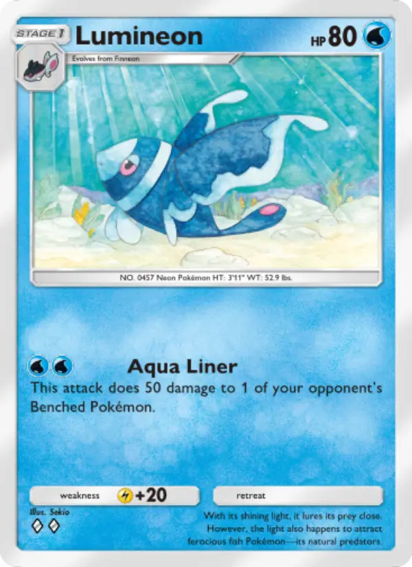 Lumineon Rare rarity Mythical Island Pokémon card price