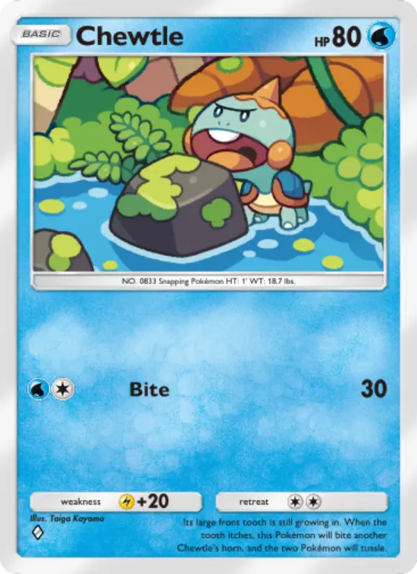 Chewtle Rare rarity Mythical Island Pokémon card price