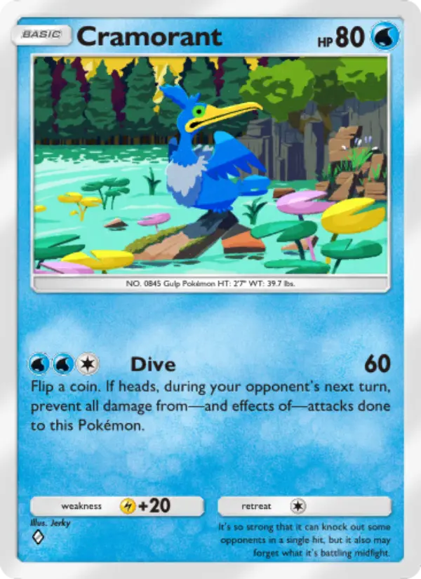 Cramorant Rare rarity Mythical Island Pokémon card price