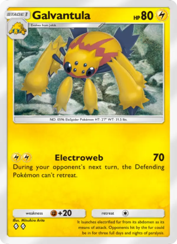 Galvantula Rare rarity Mythical Island Pokémon card price