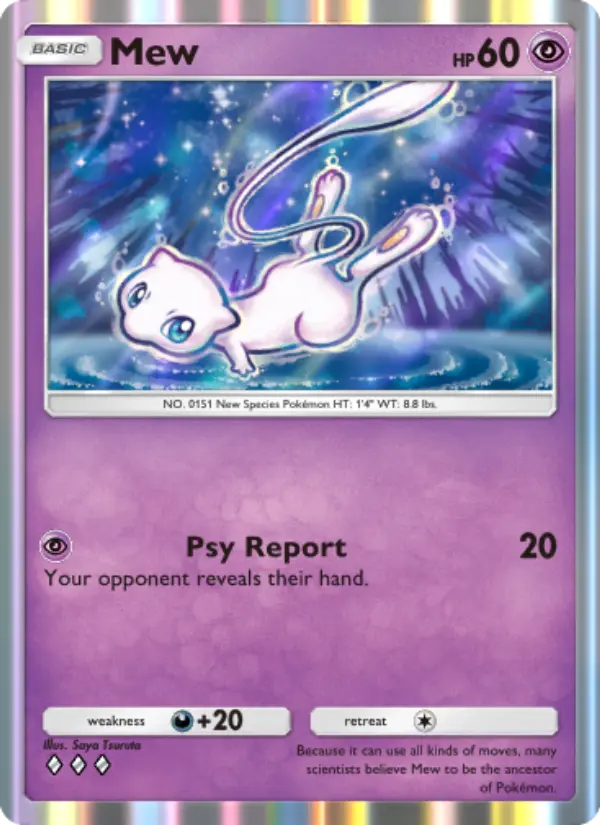 Mew Rare rarity Mythical Island Pokémon card price