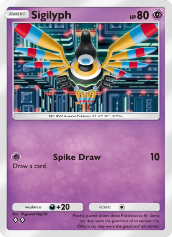 Sigilyph Rare rarity Mythical Island Pokémon card price