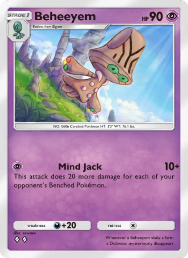 Beheeyem Rare rarity Mythical Island Pokémon card price