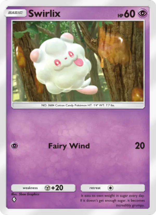 Swirlix Rare rarity Mythical Island Pokémon card price