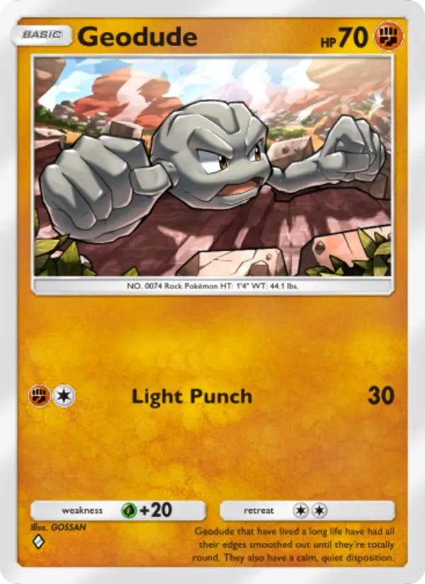 Geodude Rare rarity Mythical Island Pokémon card price