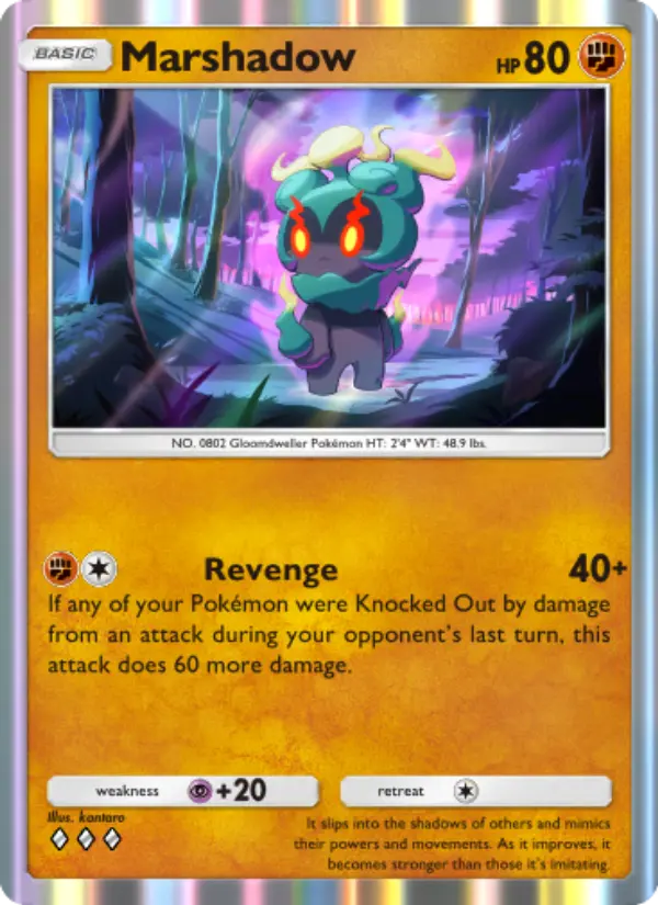 Marshadow Rare rarity Mythical Island Pokémon card price