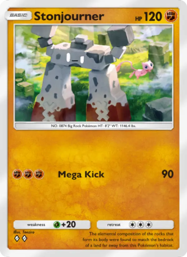 Stonjourner Rare rarity Mythical Island Pokémon card price