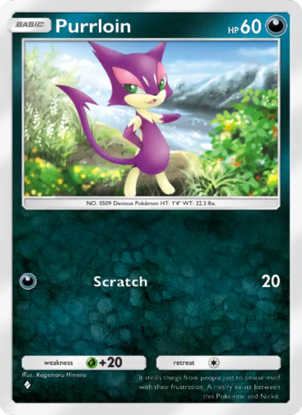 Purrloin Rare rarity Mythical Island Pokémon card price