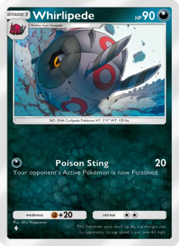 Whirlipede Rare rarity Mythical Island Pokémon card price
