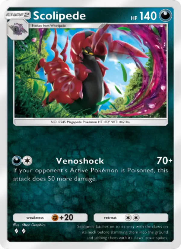Scolipede Rare rarity Mythical Island Pokémon card price
