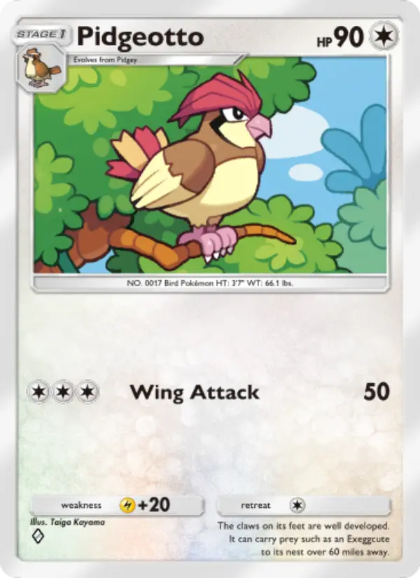 Pidgeotto Rare rarity Mythical Island Pokémon card price