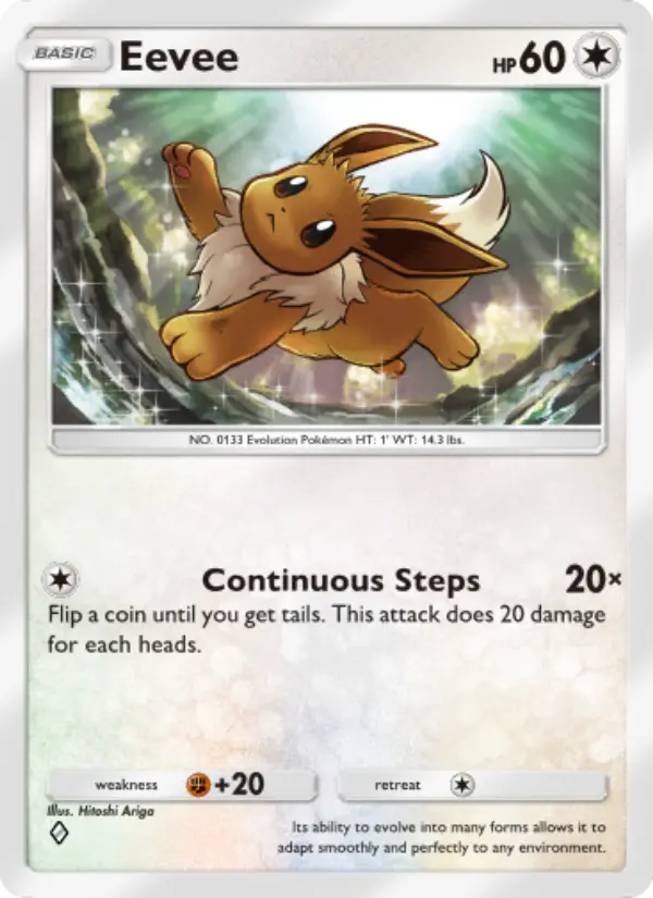 Eevee Rare rarity Mythical Island Pokémon card price
