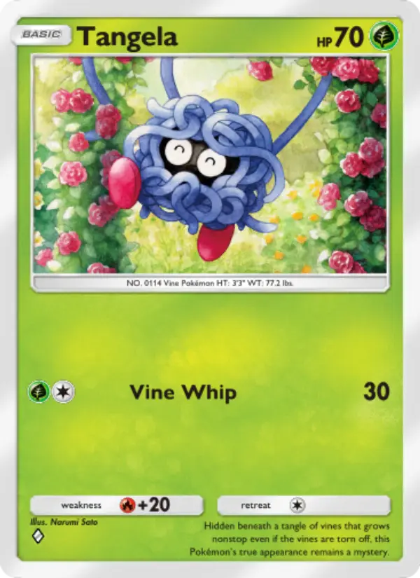 Tangela Rare rarity Space-Time Smackdown Pokémon card price