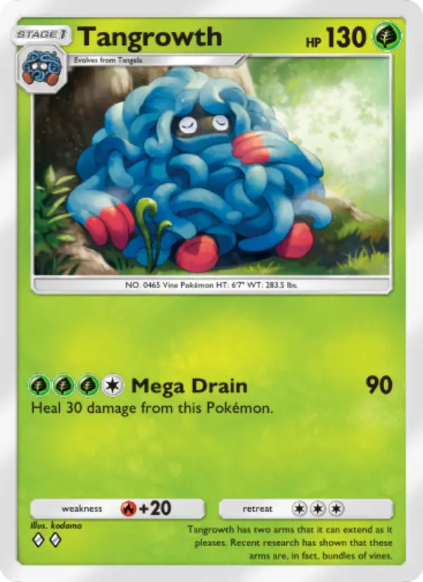 Tangrowth Rare rarity Space-Time Smackdown Pokémon card price