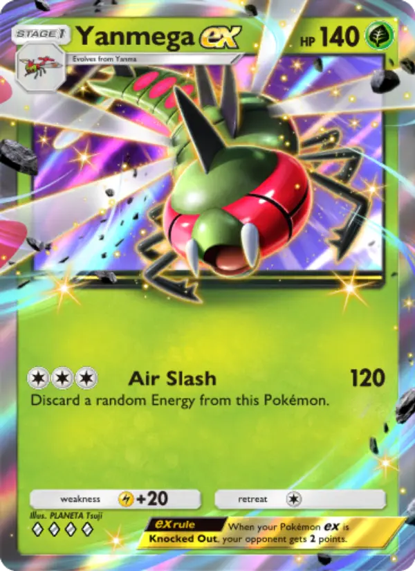 Yanmega ex Rare rarity Space-Time Smackdown Pokémon card price