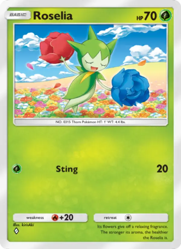 Roselia Rare rarity Space-Time Smackdown Pokémon card price
