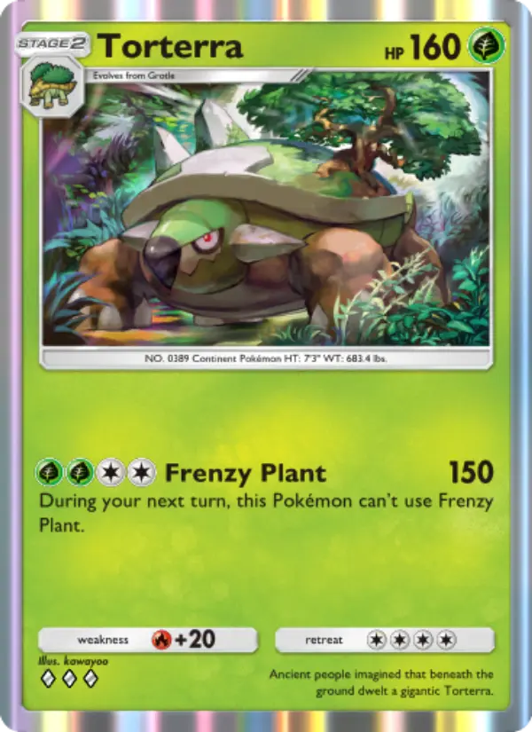 Torterra Rare rarity Space-Time Smackdown Pokémon card price
