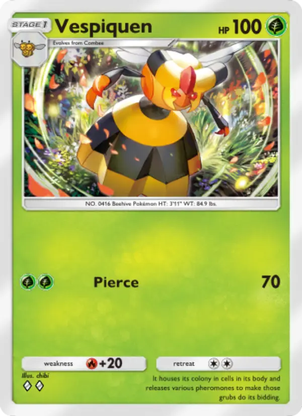 Vespiquen Rare rarity Space-Time Smackdown Pokémon card price