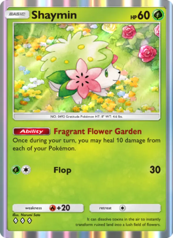 Shaymin Rare rarity Space-Time Smackdown Pokémon card price