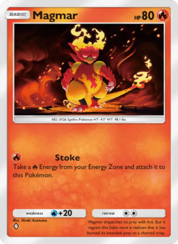 Magmar Rare rarity Space-Time Smackdown Pokémon card price