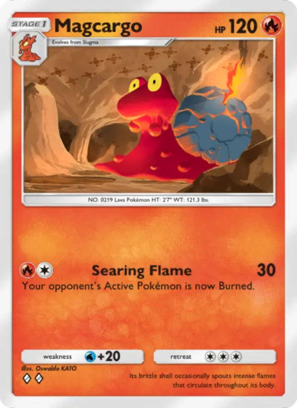 Magcargo Rare rarity Space-Time Smackdown Pokémon card price