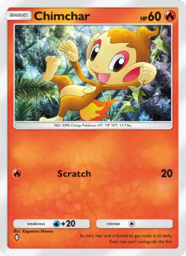 Chimchar Rare rarity Space-Time Smackdown Pokémon card price
