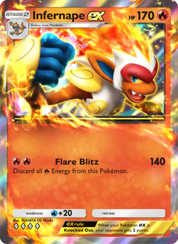 Infernape ex Rare rarity Space-Time Smackdown Pokémon card price
